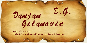 Damjan Gilanović vizit kartica